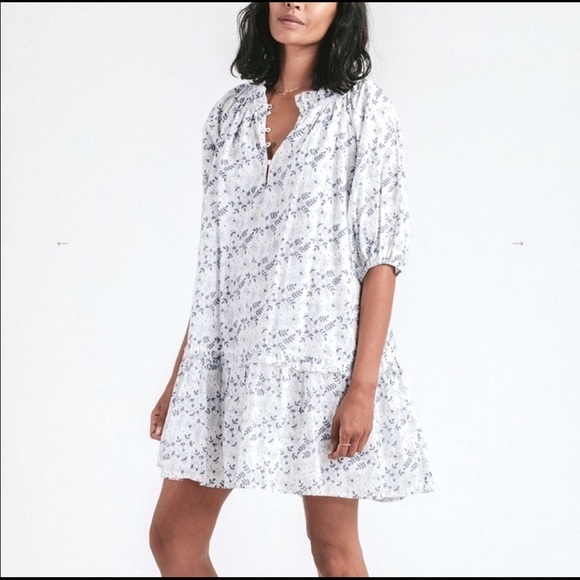 Cleobella Dresses & Skirts - Revolve Cleobella Nevah Pouf Sleeve Ruffle Floral Dress Small
